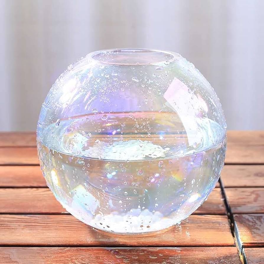 Amazon.co.jp: ガラス フラワーベース 花瓶 丸い 円形 丸型 花器